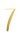 Lebenszahl 7 gold auf dunklem Hintergrund