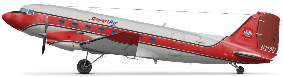 Airliner Profile Basler BT-67, modern version of the Douglas DC-3, aviaposter