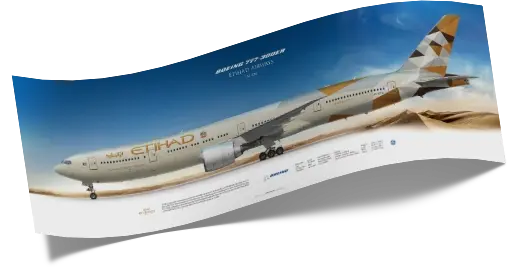aviaposter, bieung 777, etihad airlines, print