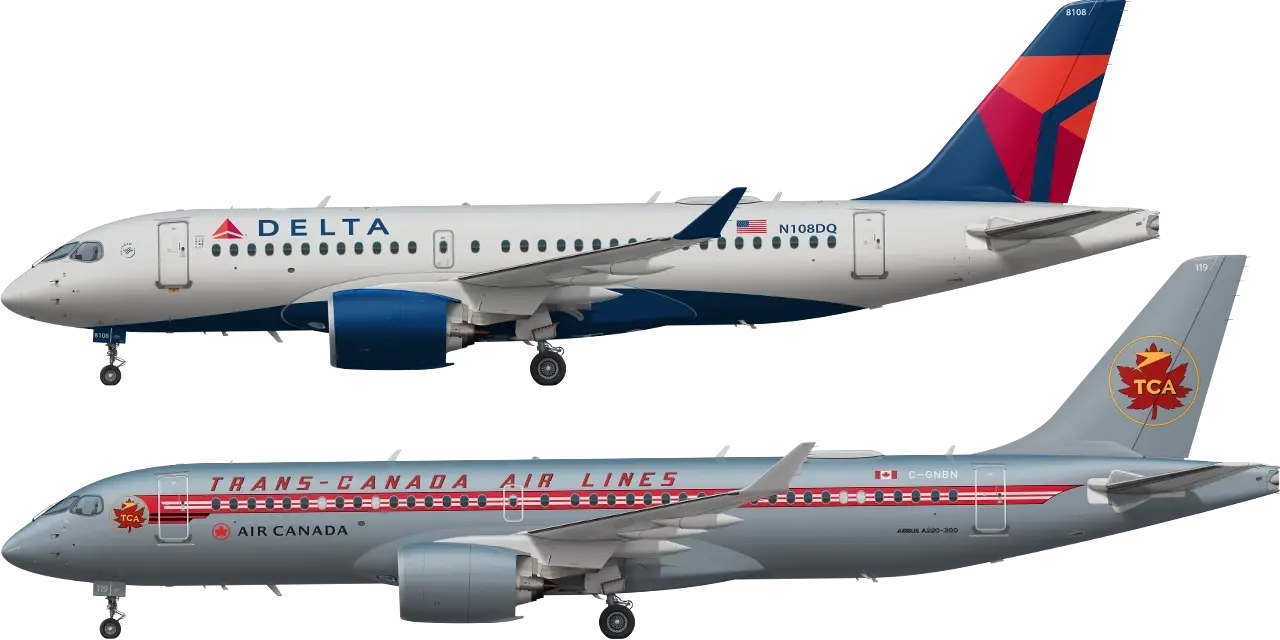 Airbus A220, Airliner Profile Scenic Posters, gift for pilots, aviaposter