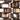 Geowall made from precious wood close up view 3