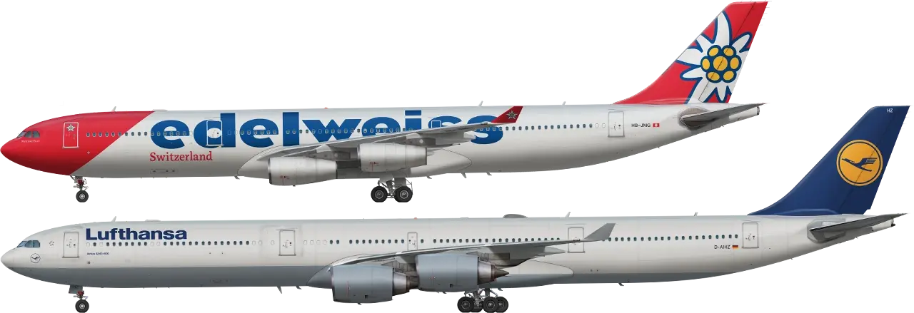 Airbus A340 family, Airliner Profile Scenic Posters, gift for pilots, aviaposter