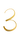 Lebenszahl 3 gold auf dunklem Hintergrund