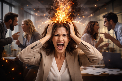 Bright empathetic blonde woman applying a plaster to someone affected by toxic colleagues, symbolizing healing and support