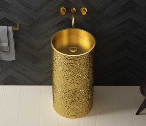 Напольная раковина Cilindro Rilievo Aurum от производителя