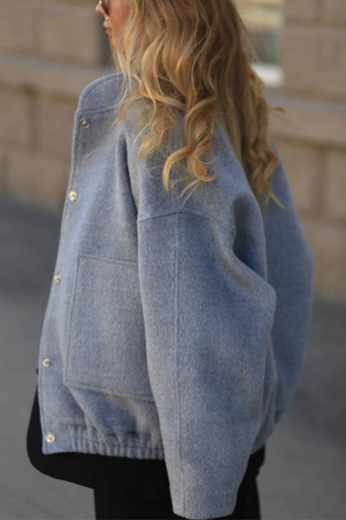 Бомбер из шерсти (серая луна)