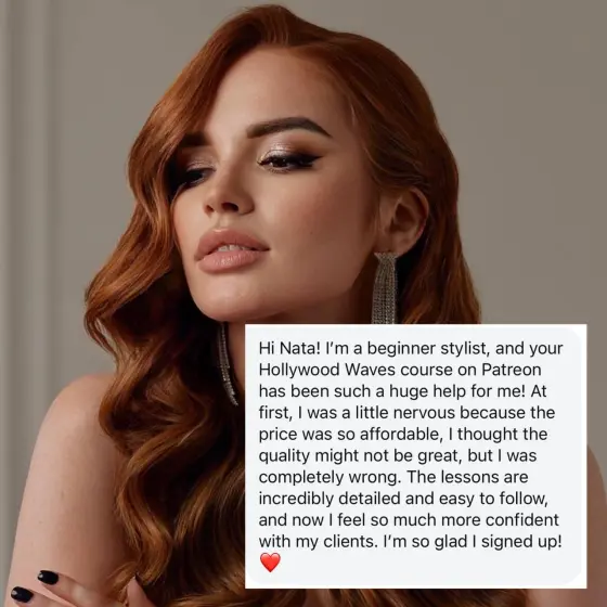 Stylist review highlighting improved confidence with bridal clients