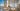 Cozy render featuring a family and a dog in an expensive modern penthouse with a panoramic view of Moscow