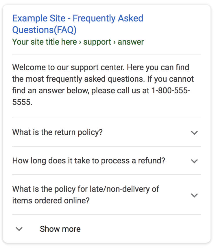 сниппет faq