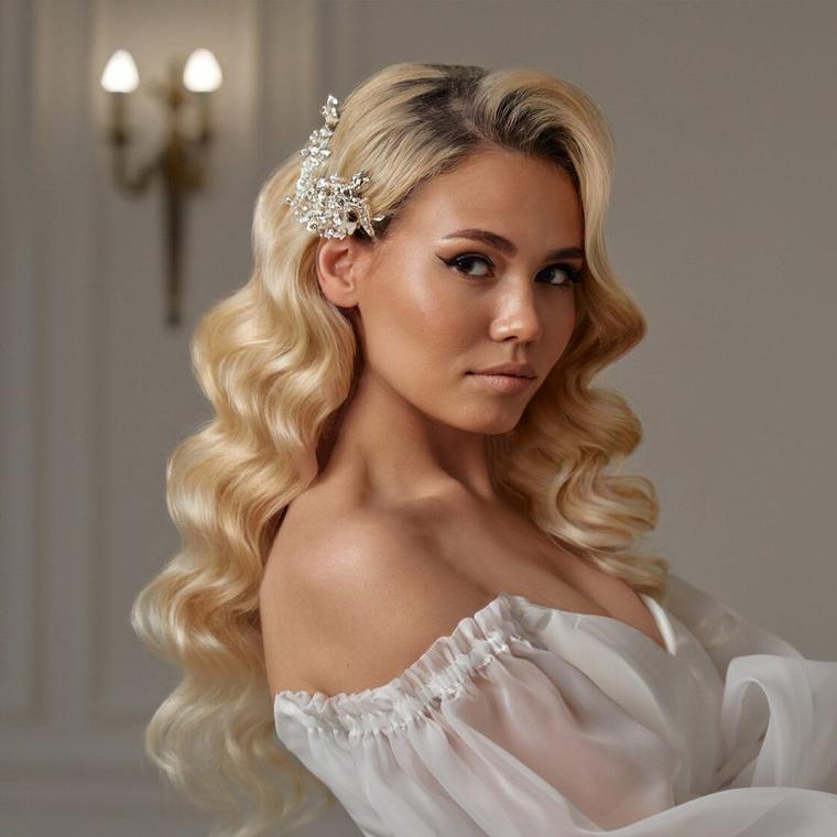 Hair prep and sectioning for Hollywood waves