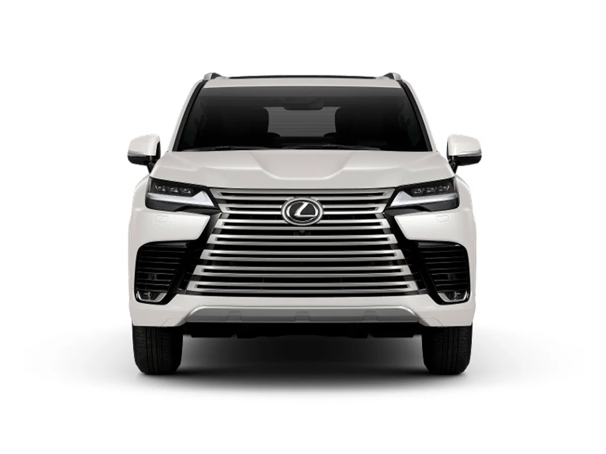 Lexus LX600 (2022-2023) большой внедорожник белого цвета лексус на белом фоне