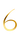 Lebenszahl 6 gold auf dunklem Hintergrund