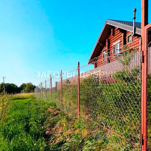 Установка забора из сетки рабицы в Спб и Ленобласти — забор из рабицы ...