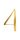 Lebenszahl 4 gold auf dunklem Hintergrund