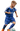 футболист держит мяч рукой у шеи