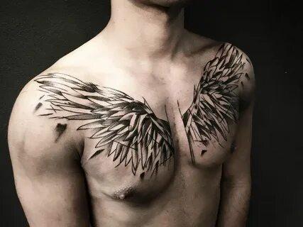 Тату (татуировка) Крыло: мужские и женские татуировки, фото и эскизов от лучших тату-мастеров