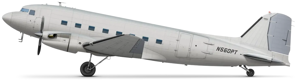 Airliner Profile Preferred 3TP, modern version of the Douglas DC-3, aviaposter