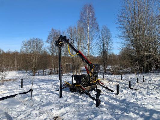 Свайно-винтовой фундамент под объект