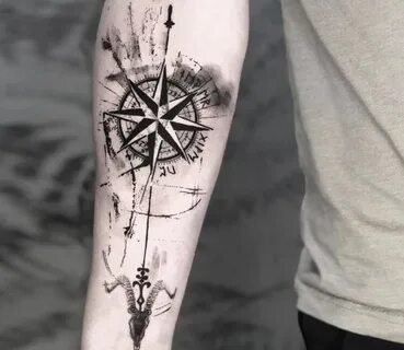 Тату компас (99 фото) - значение татуировки, эскизы 