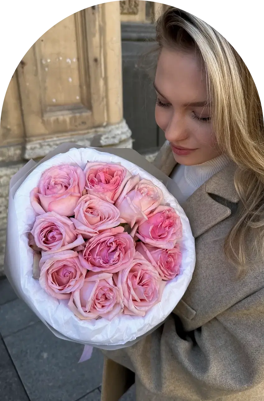 Букет из 11 розовых роз