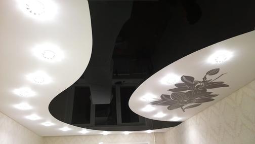 Комбинированные натяжные потолки в Красноярске цены и фото в интерьере ...