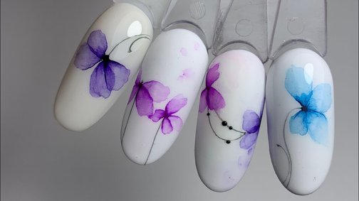 Как нарисовать цветы на ногтях: разбираем пошагово
