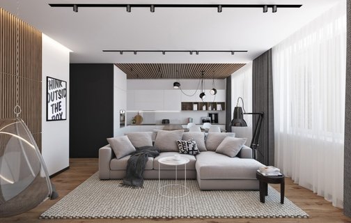 Дизайн-проект интерьера однокомнатной квартиры 40 кв.м.